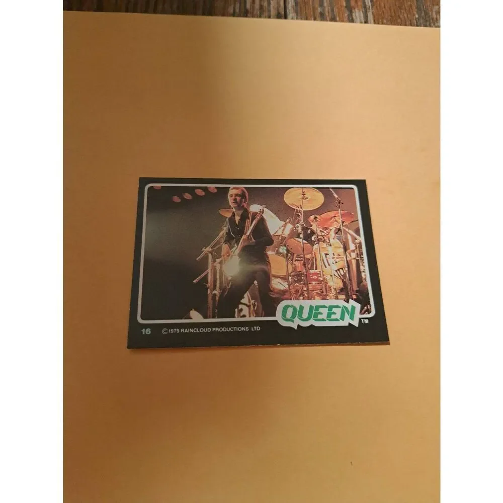 Vintage 1979 Rain Cloud Productions Queen Trading Card #16 Rock Band Memorabilia
